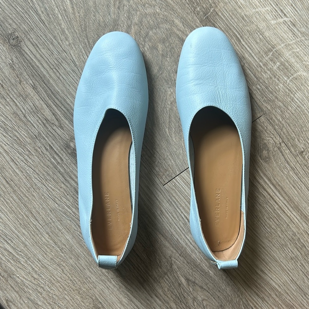 Sky Blue Day Glove Leather Ballet Flat from Everlane